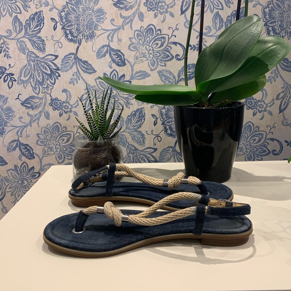 Micheal Kors Holly-Rope trimmed sandals